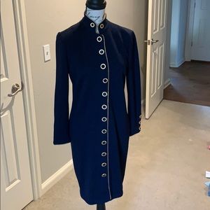 St. John navy blue dress size 4 perfect for fall